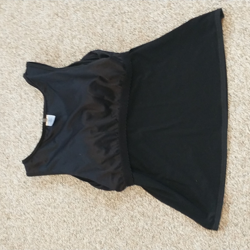 Lands' End High Neck Black Tankini Swim Top 20W - Picture 6 of 7